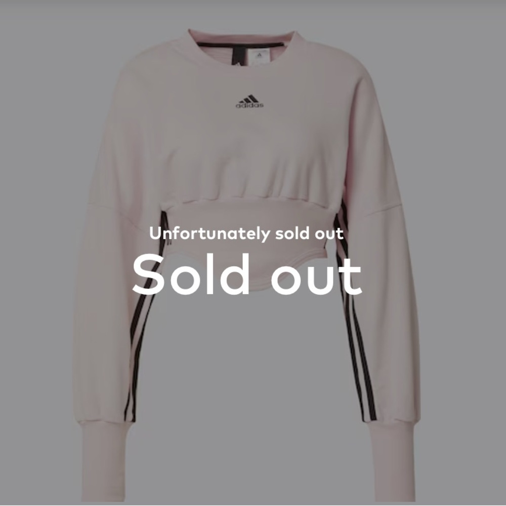 ADIDAS DANCE 3 STRIPE CORSET SWEATSHIRT - MEDIUM